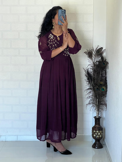 Georgette handwork kurtis