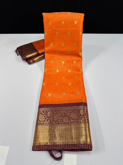 Classic Semi Gadwal Check Sarees