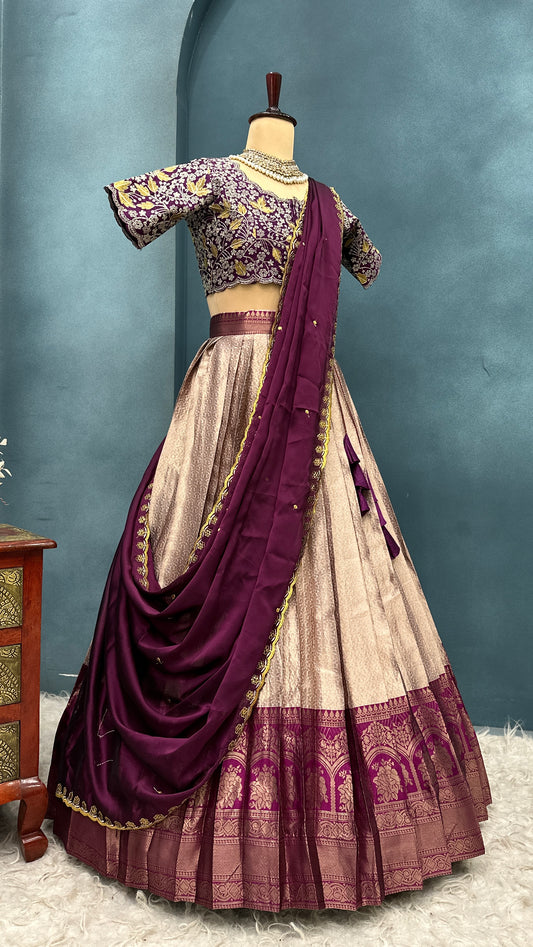 Kanchipuram Stitched Lehenga set
