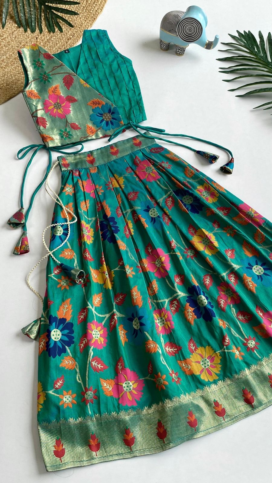 Pintucked style Floral Kids Skrit sets