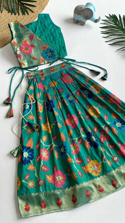 Pintucked style Floral Kids Skrit sets