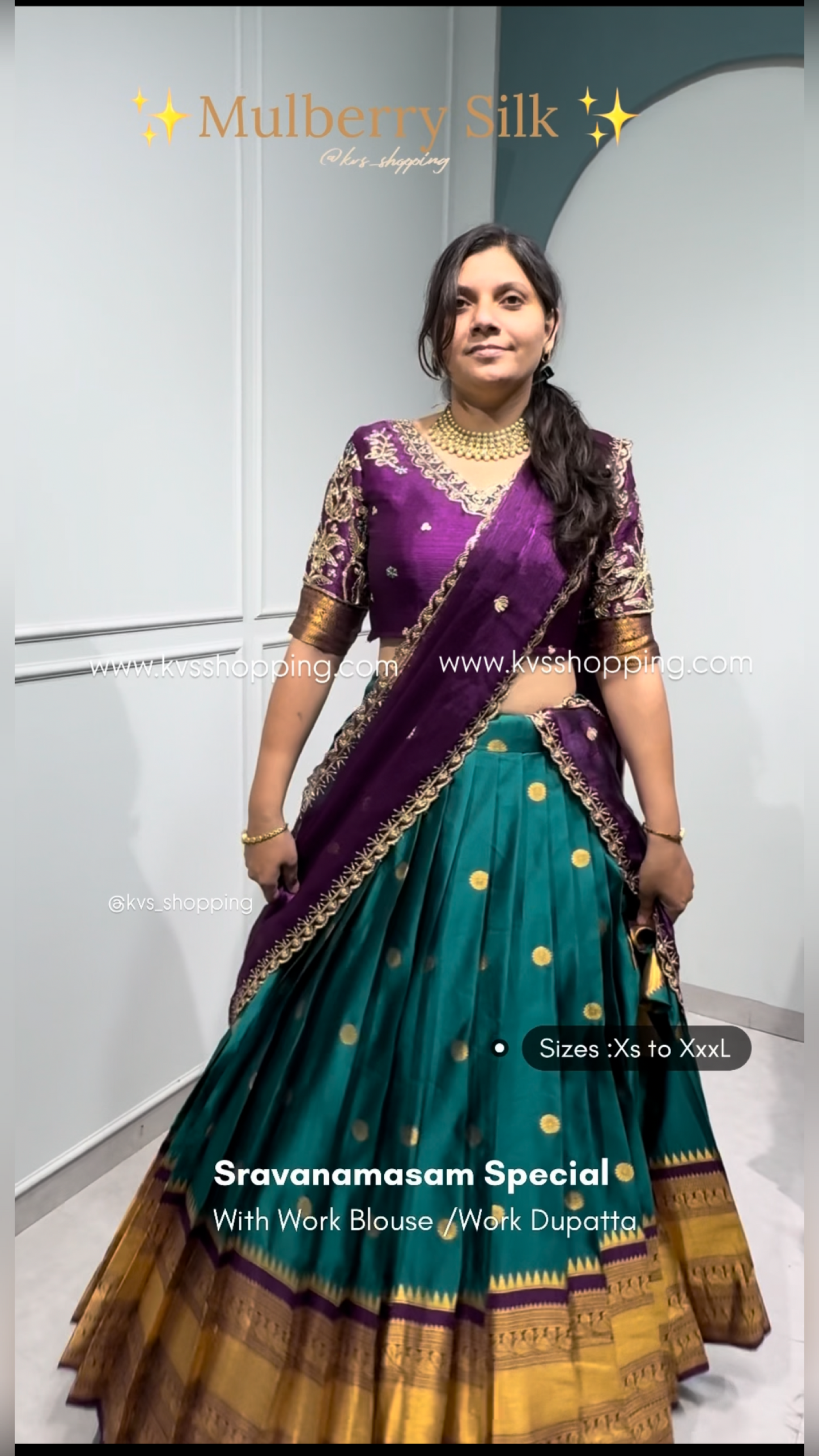 Fully Stitched Sravanamasam Special Lehenga