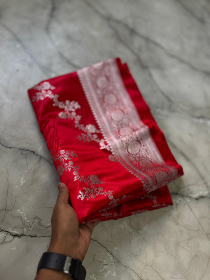 Luxe Pure Banarasi Handloom Mashru silk luxe sarees