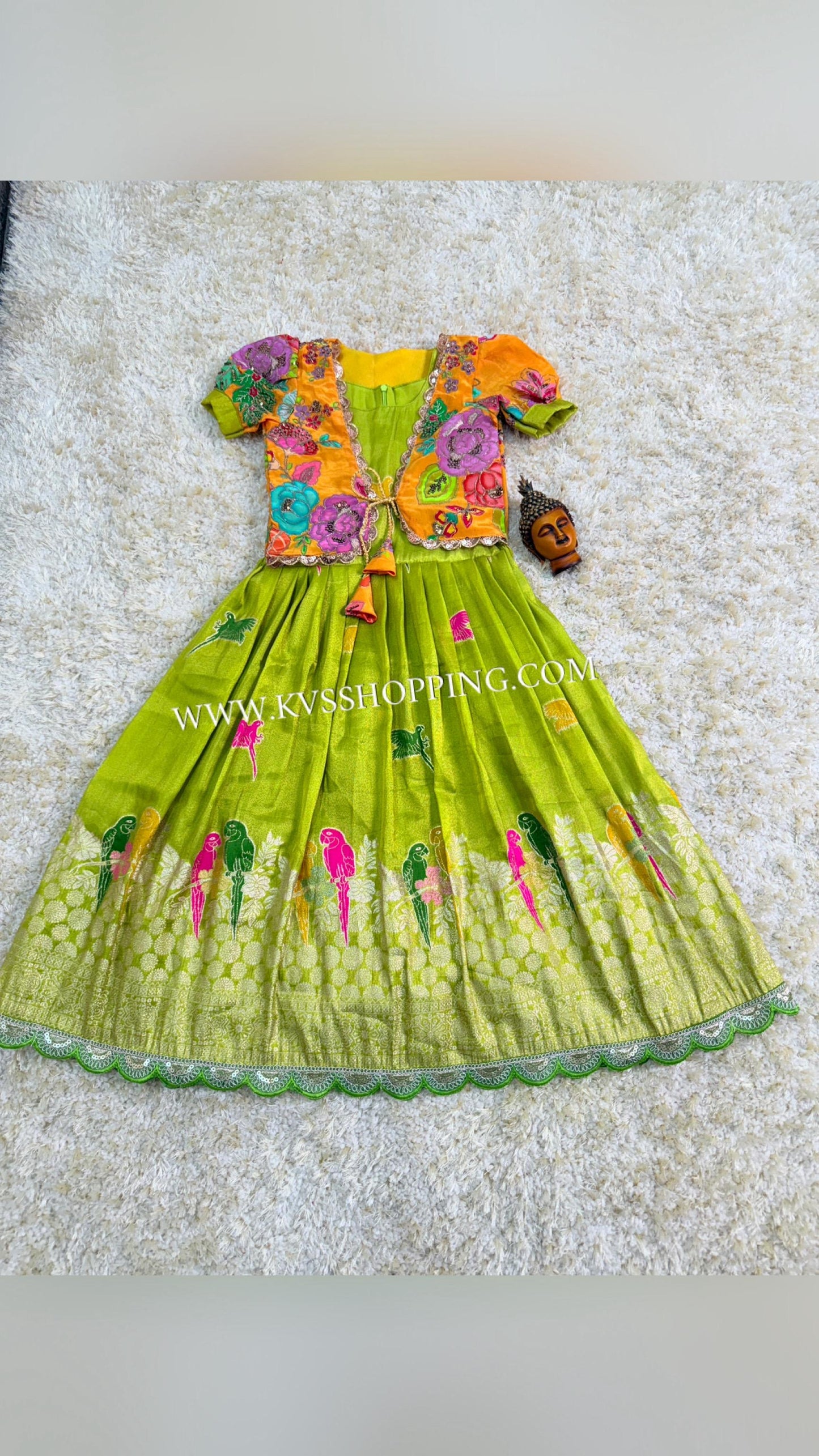 Kids 2 in One gowns Parrot Gowns