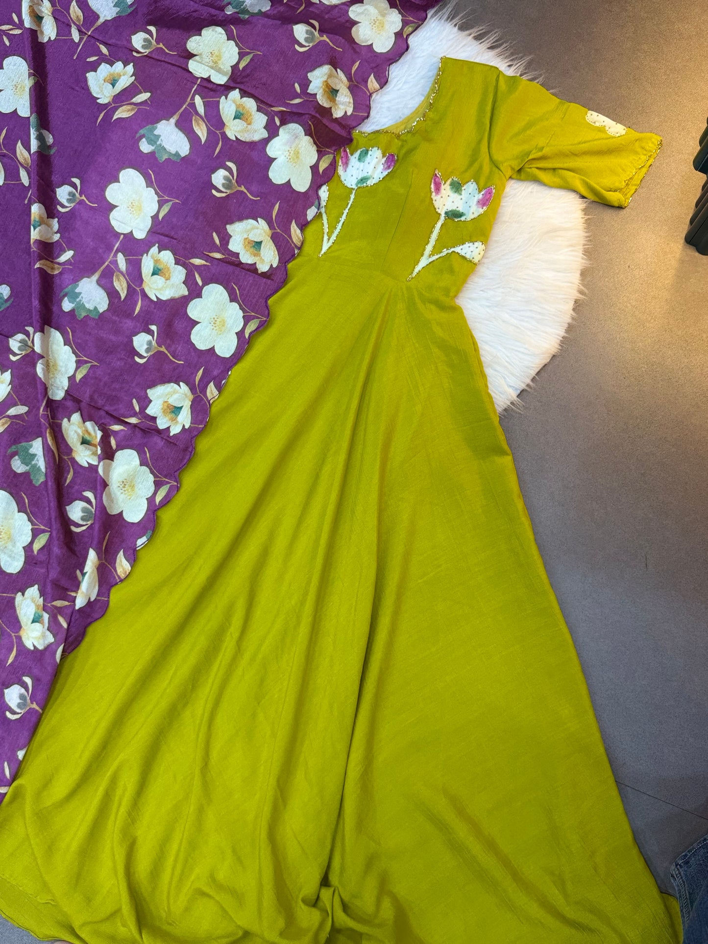 Café Party Desginer Paint Maggam gowns