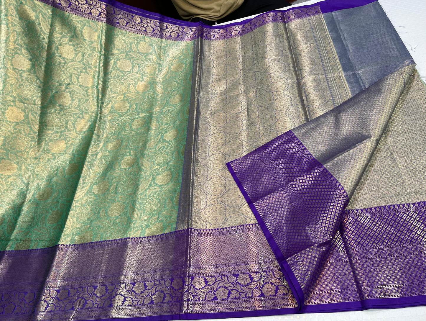 Semi Kanchipuram Banarasi Tissue sarees