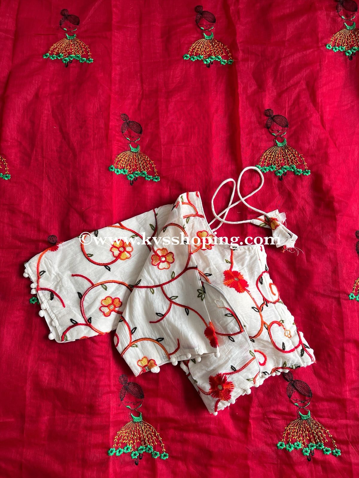 Premium Chanderi Saree with stitched Blouse (Celebrate inspired)