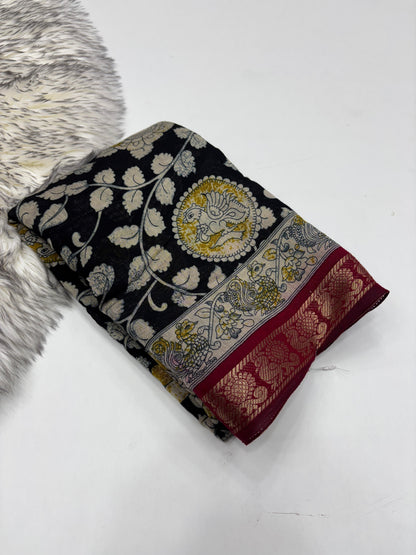 Kalamkari Magalkari viscous silk saree budget