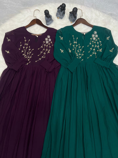 Georgette handwork kurtis
