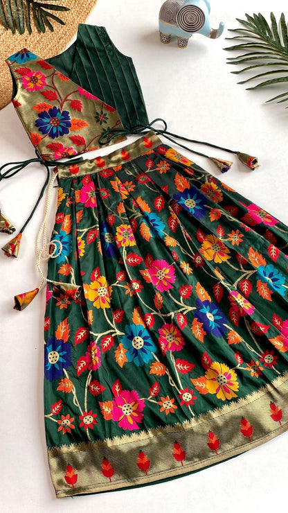 Pintucked style Floral Kids Skrit sets
