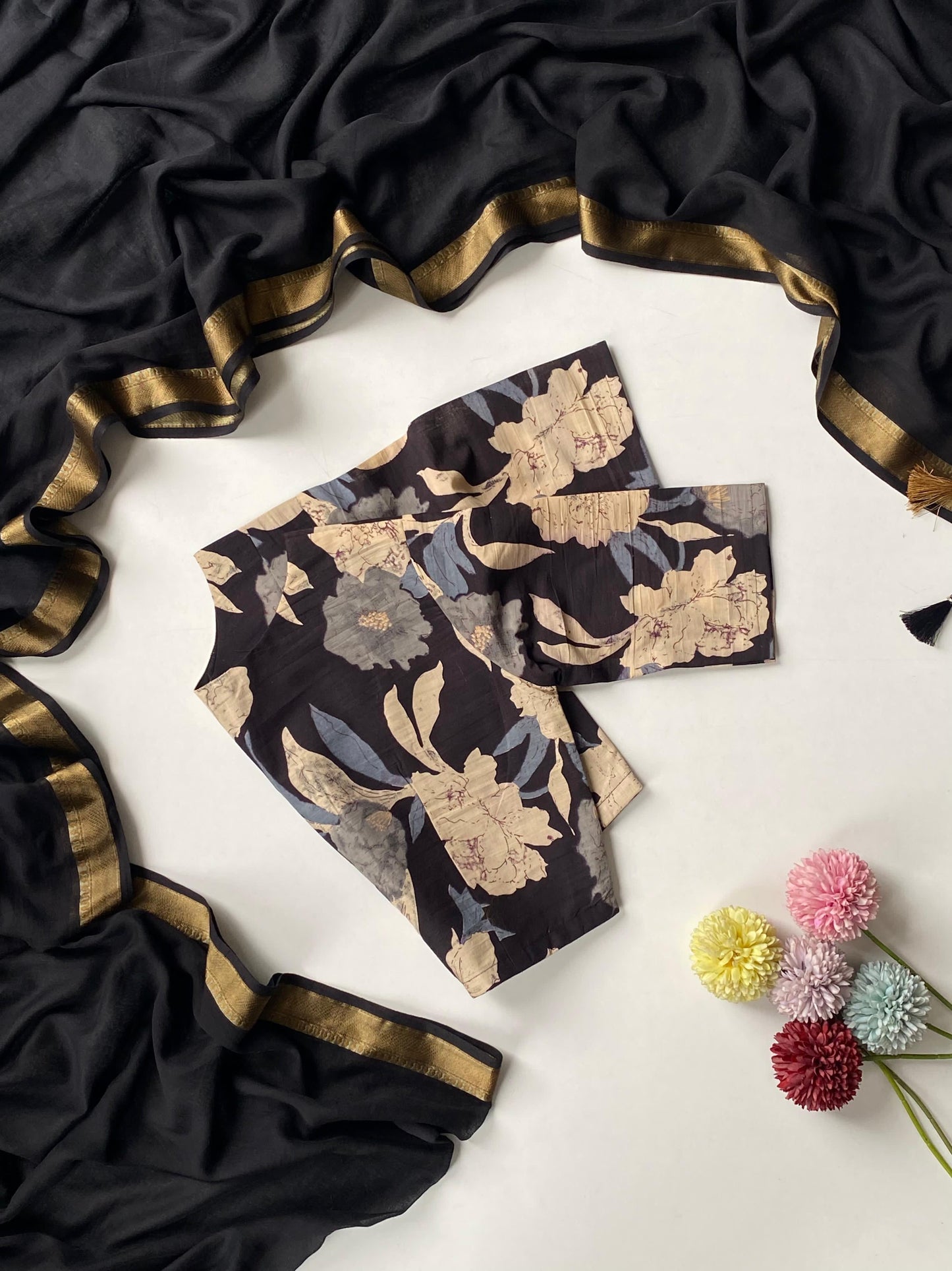 Pure Mul Cotton With stitched blouse