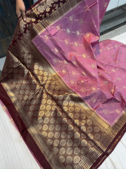 Raw mango silk Banarasi saree