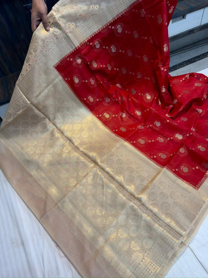 Raw mango silk Banarasi saree