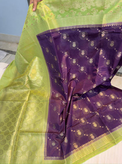 Raw mango silk Banarasi saree