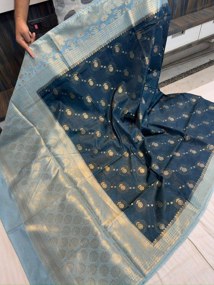 Raw mango silk Banarasi saree
