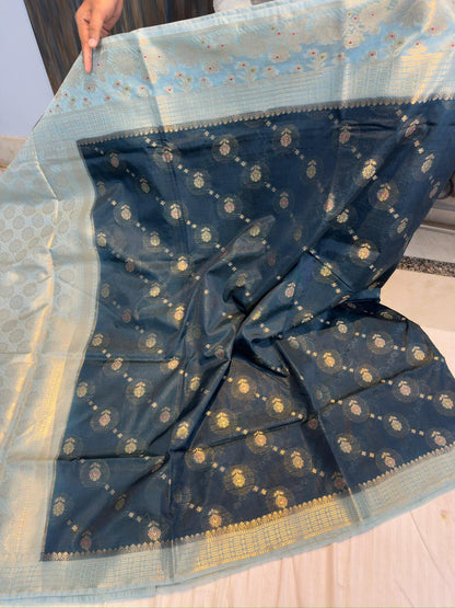 Raw mango silk Banarasi saree