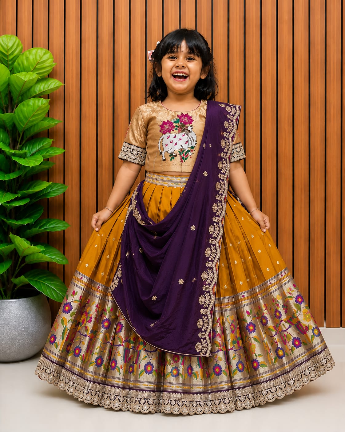 Kids cute paithani sets