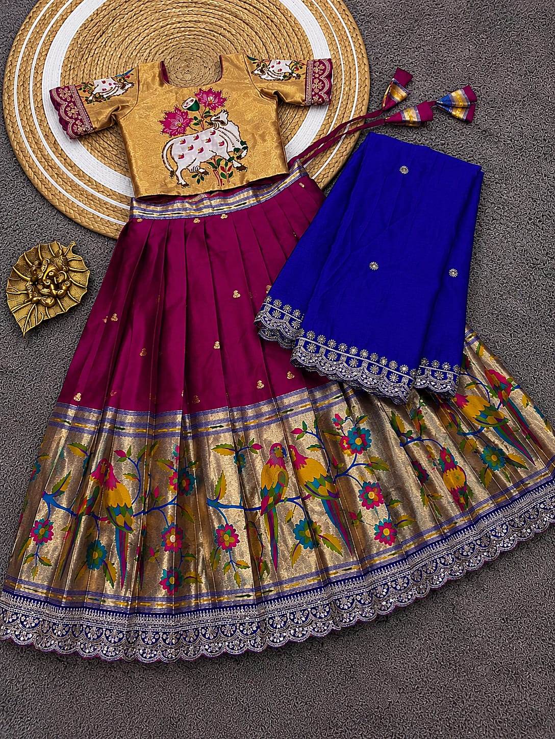 Kids cute paithani sets