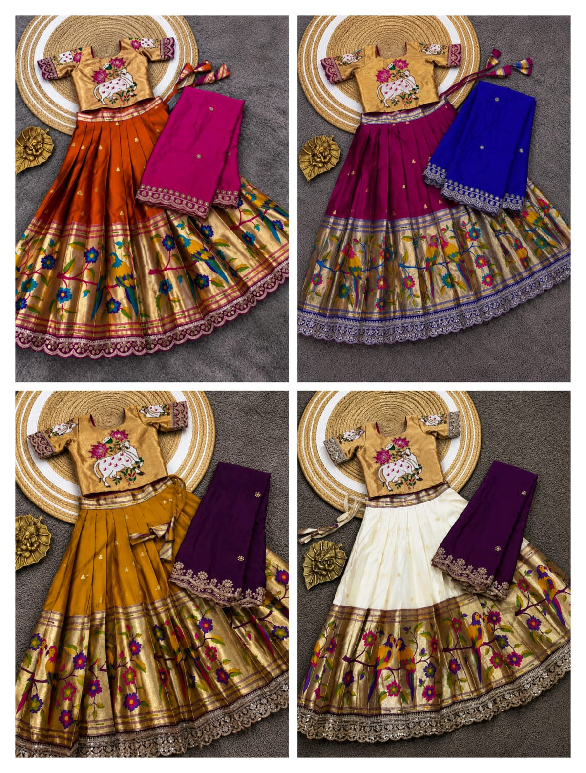 Kids cute paithani sets