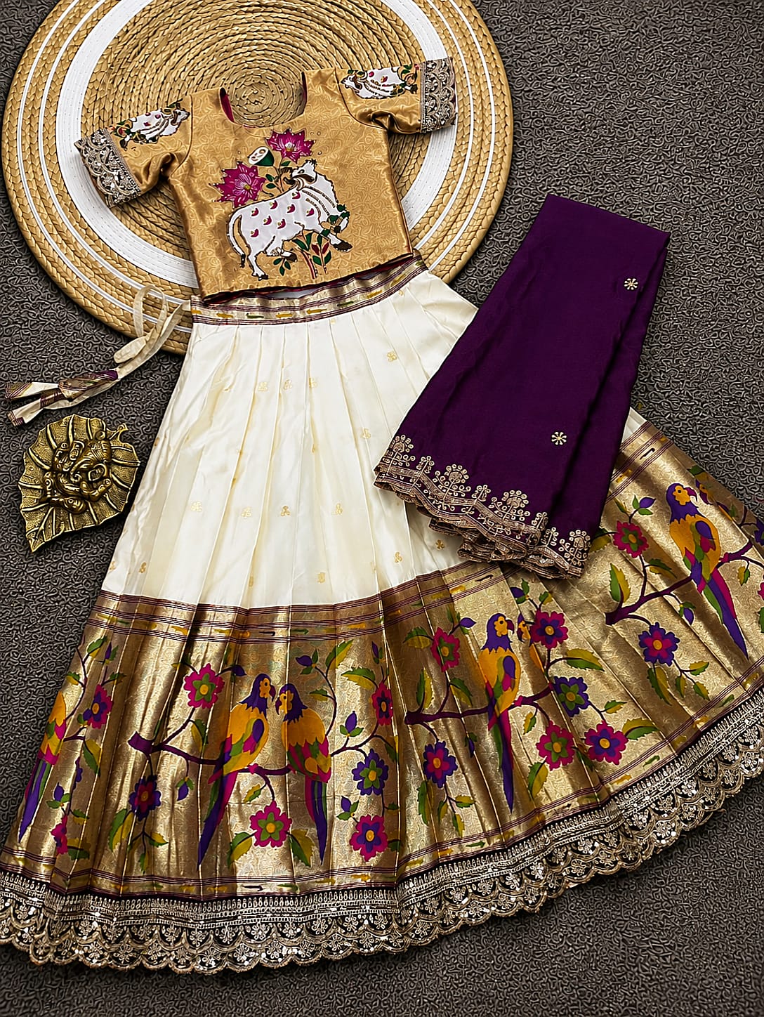 Kids cute paithani sets