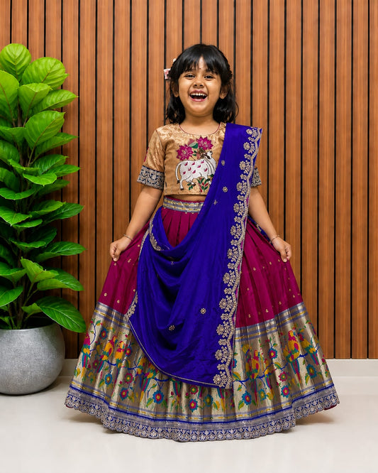 Kids cute paithani sets