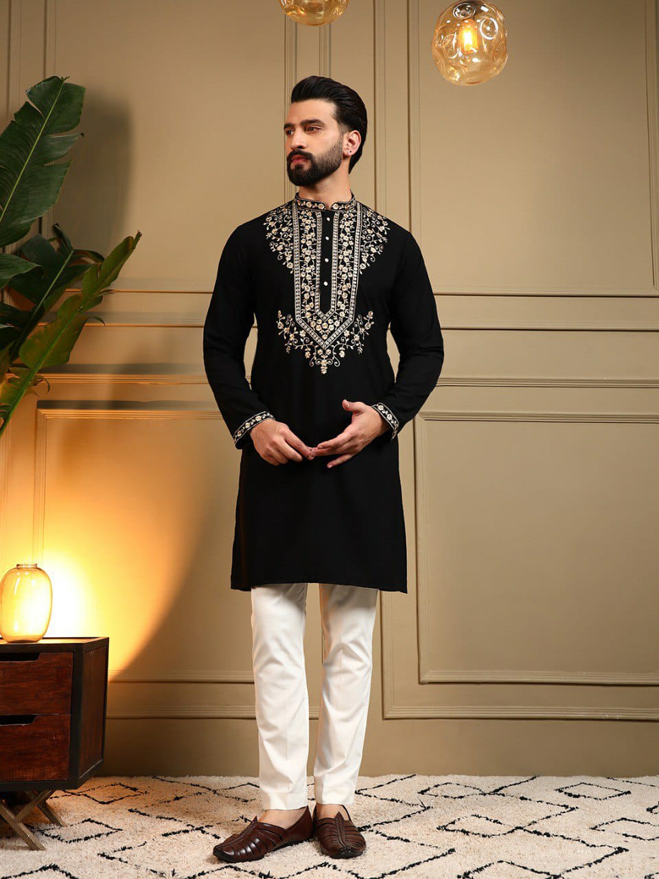 Gents kurta with pyjama Diwali sets