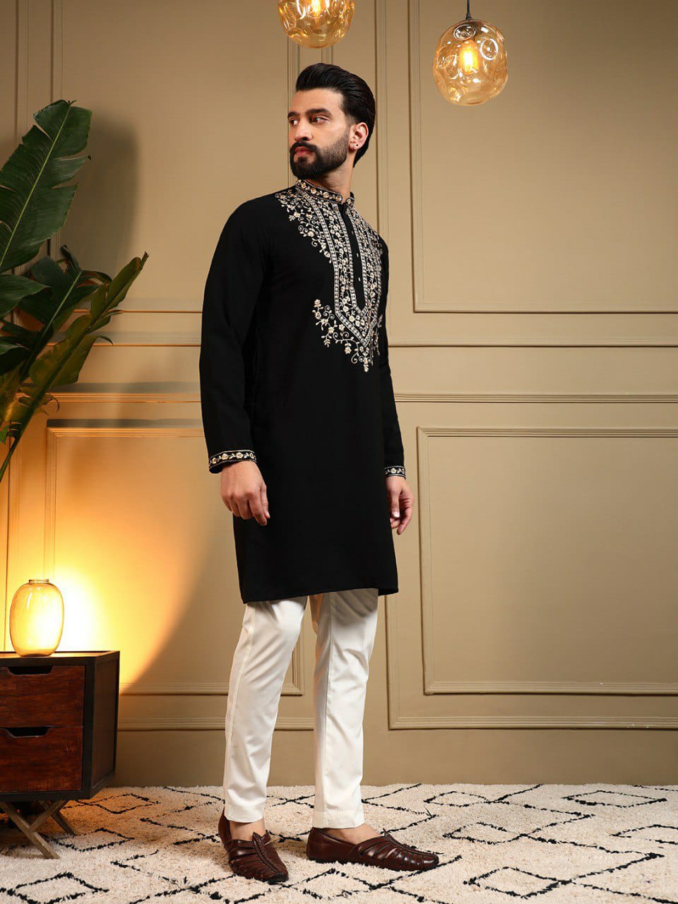 Gents kurta with pyjama Diwali sets