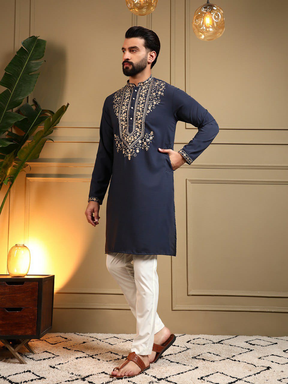 Gents kurta with pyjama Diwali sets
