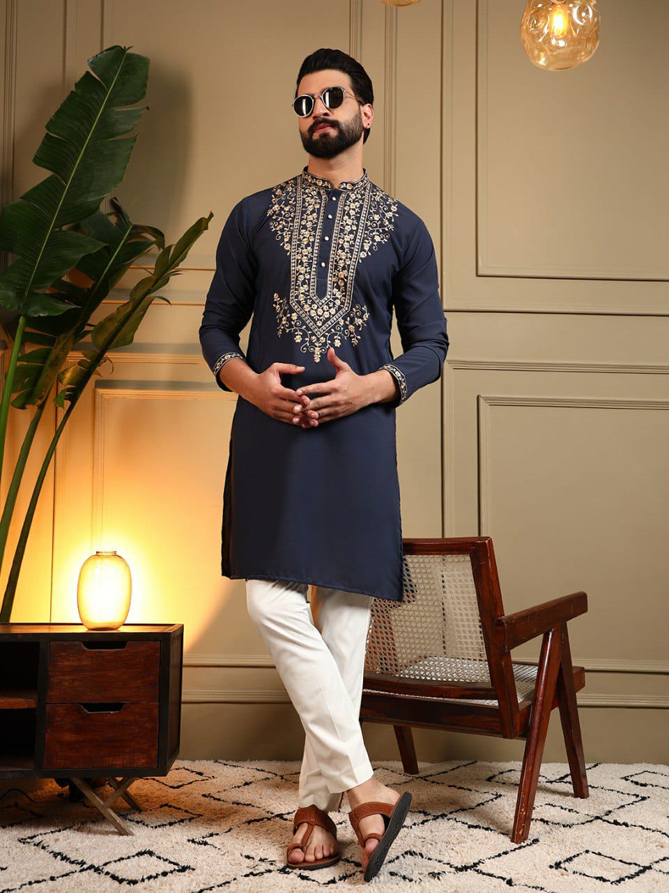 Gents kurta with pyjama Diwali sets