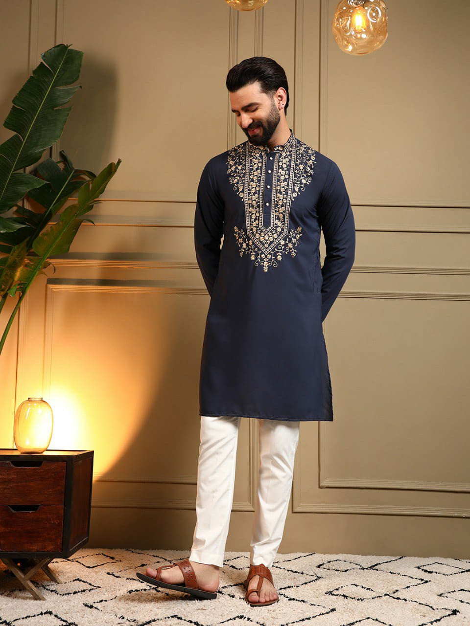 Gents kurta with pyjama Diwali sets