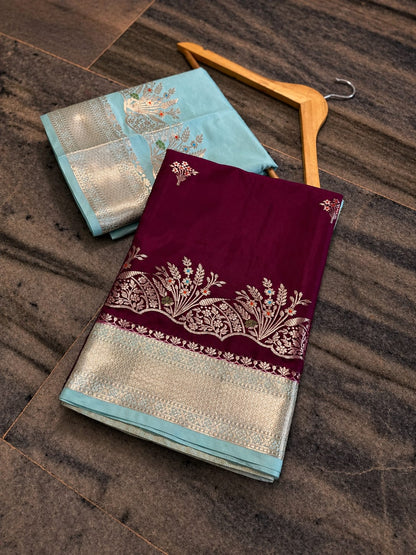 Banarasi Katan traditional soft silk sarees