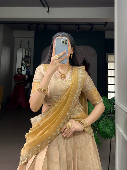 Diwali special  Gold bridal style designer lehenga