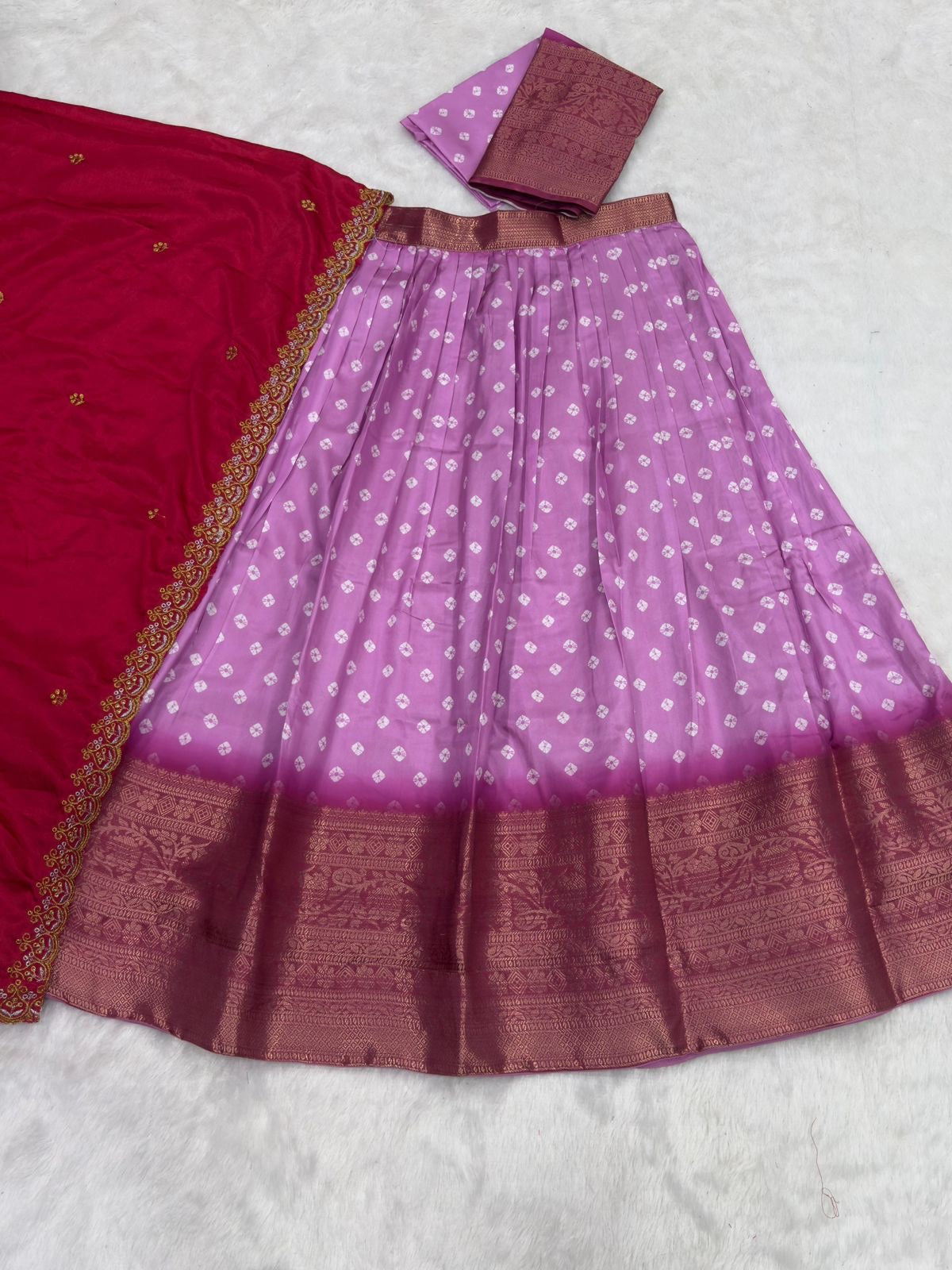 Bandhani Lehengas With Georgette Dupattas