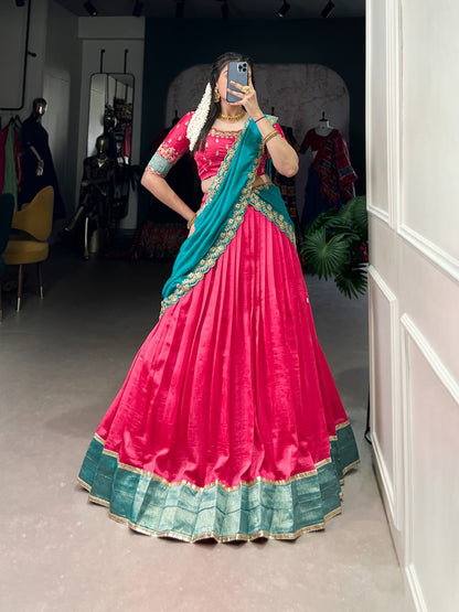 Festival Wibe lehengas vichitra silk  work