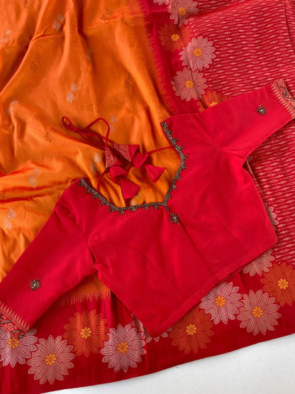 Soft silk luxe saree with stitched Blouses