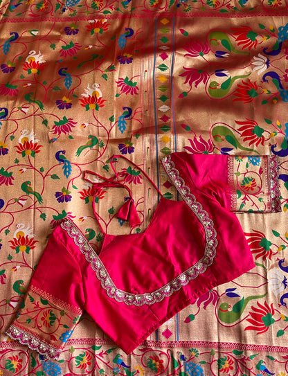 Paithani Luxe saree With Stitched Blouse