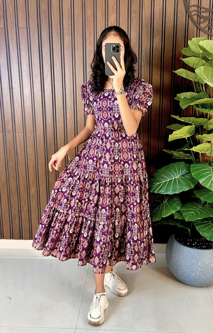 Cotton Silk Printed Gowns