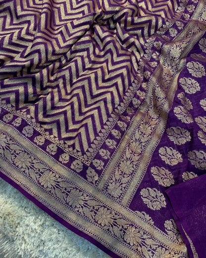 Banarasi Kadhi Georgette Saree