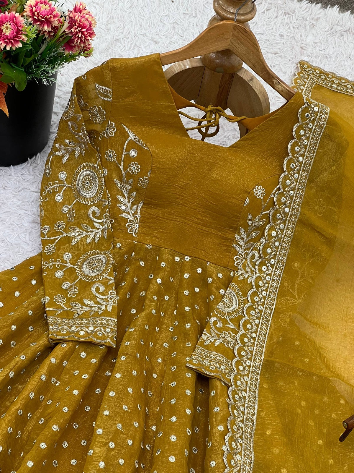 3 Pieces set Anarkali Gown dancing sets – KVS FASHION BOUTIQUE
