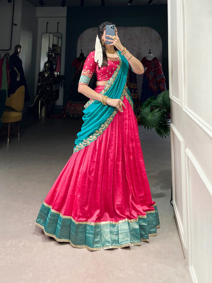 Festival Wibe lehengas vichitra silk  work