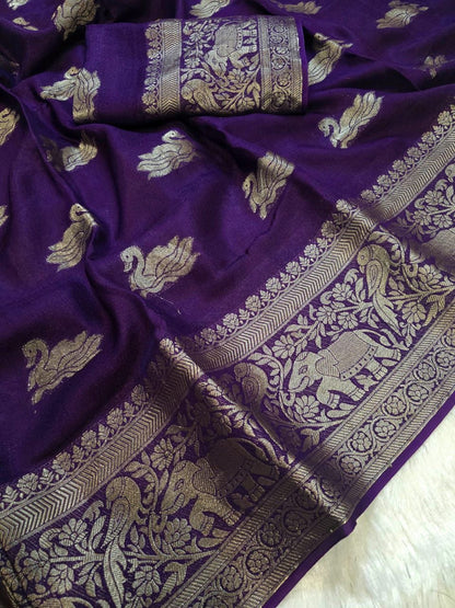 Khadi Viscose Border Sarees