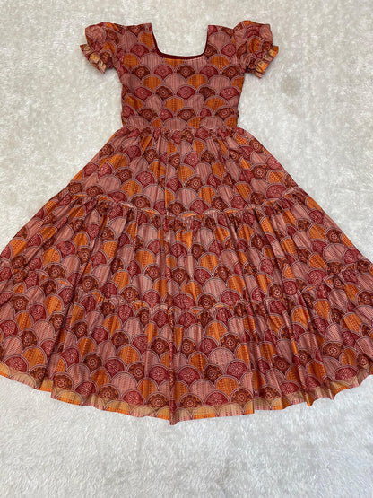 Cotton Silk Printed Gowns