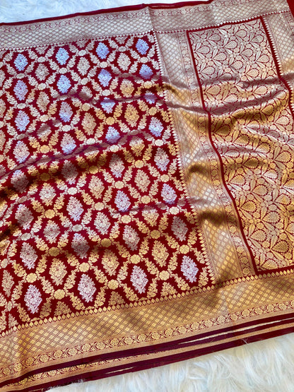 Amabani Mam inspired Banarasi Soft Katan silk