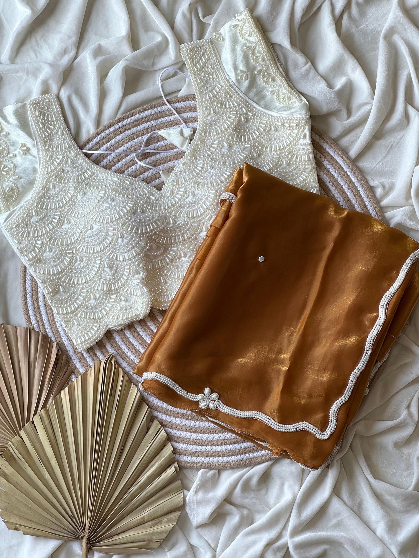 Handcrafted Elegance in Every Drape Saree with stitched blouse