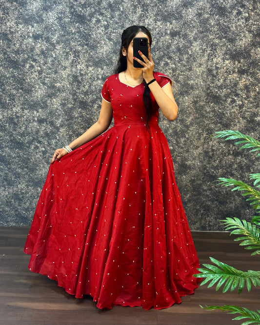 2 In One Long Frock With Dupatta