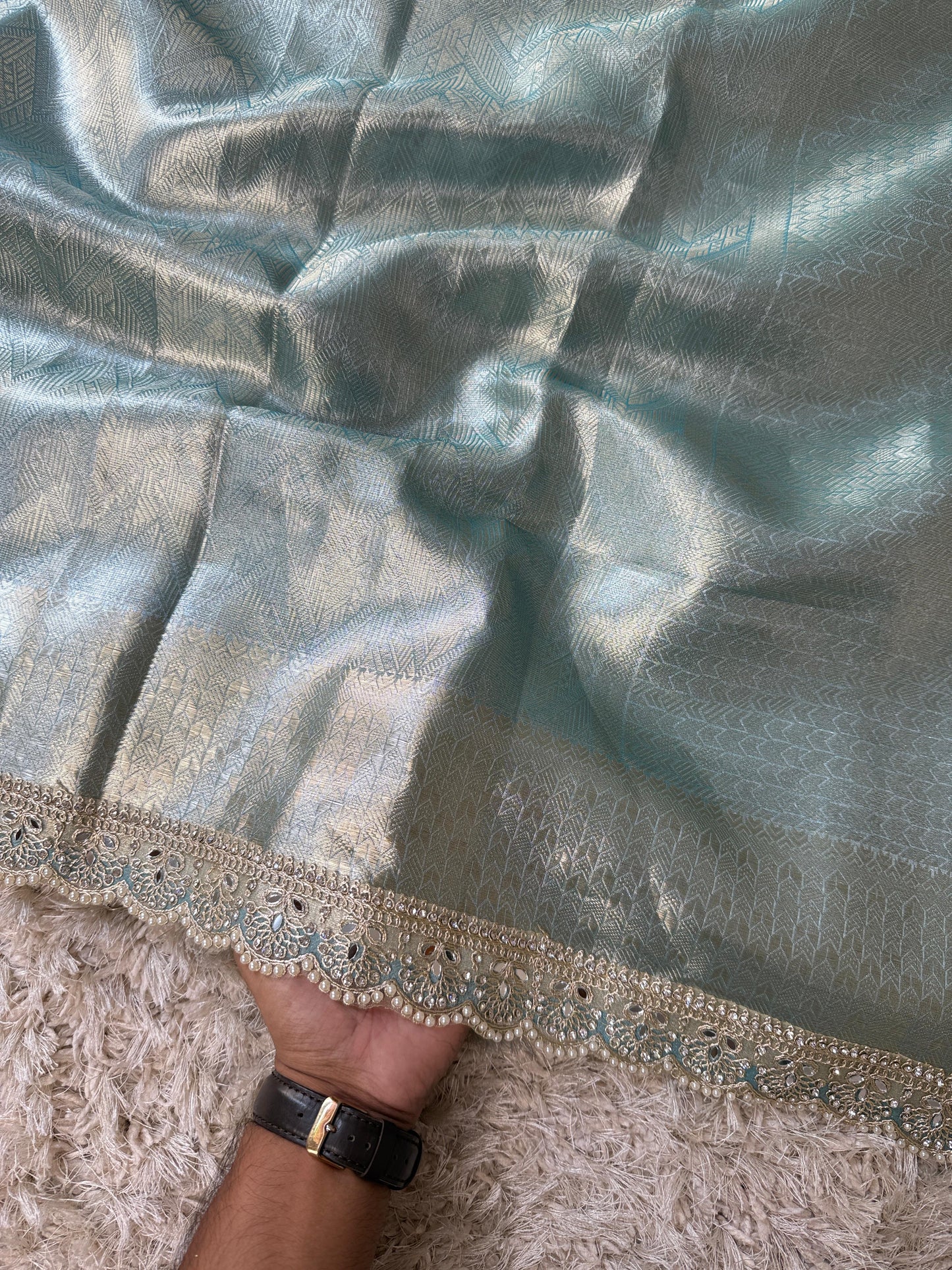Luxe Banarasi Kanchipuram Lace saree