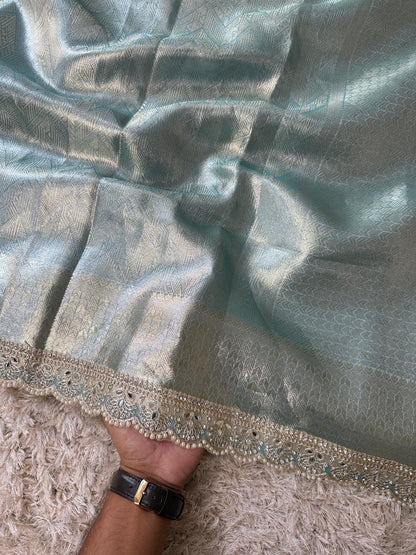 Luxe Banarasi Kanchipuram Lace saree