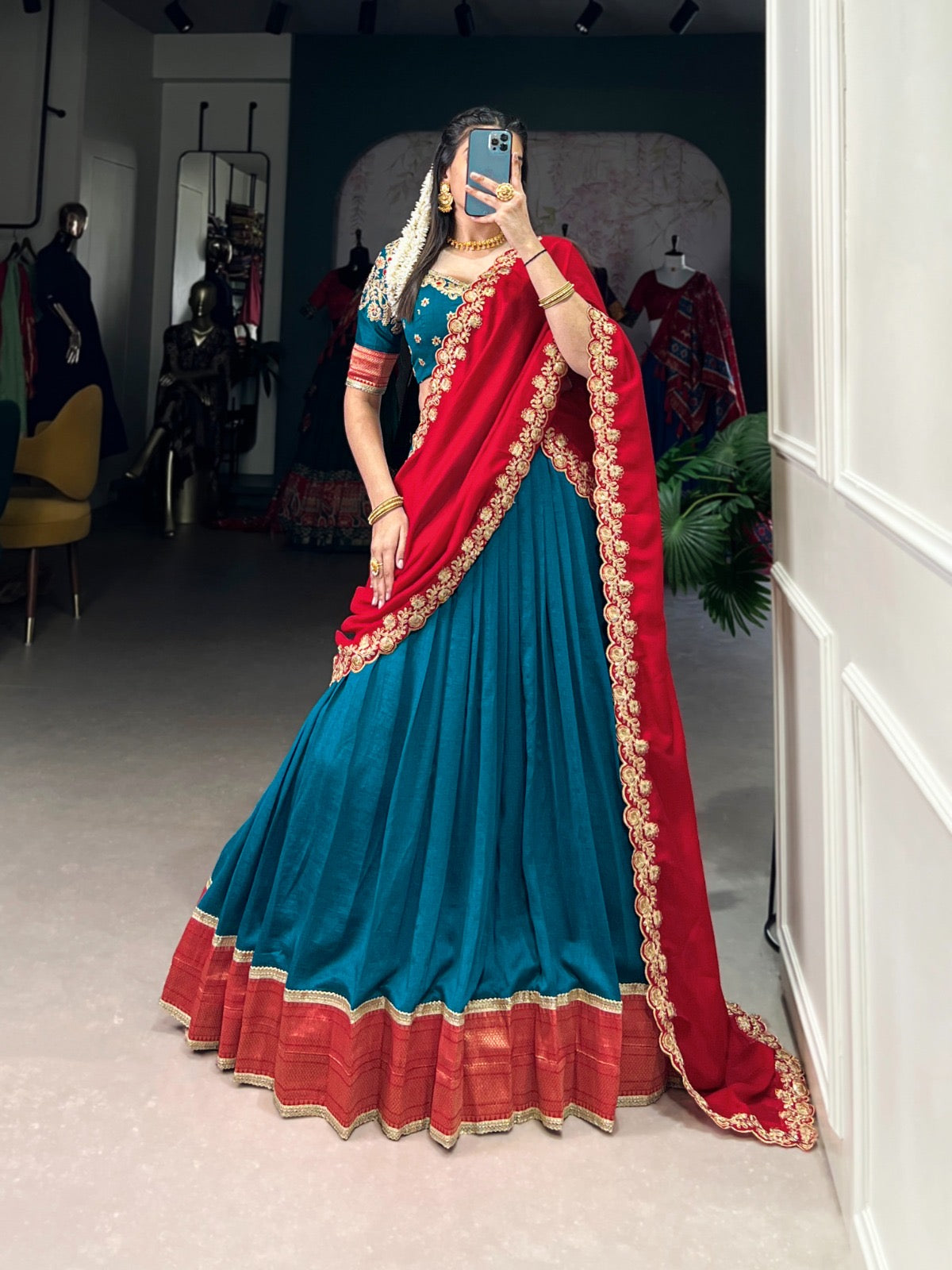 Festival Wibe lehengas vichitra silk  work
