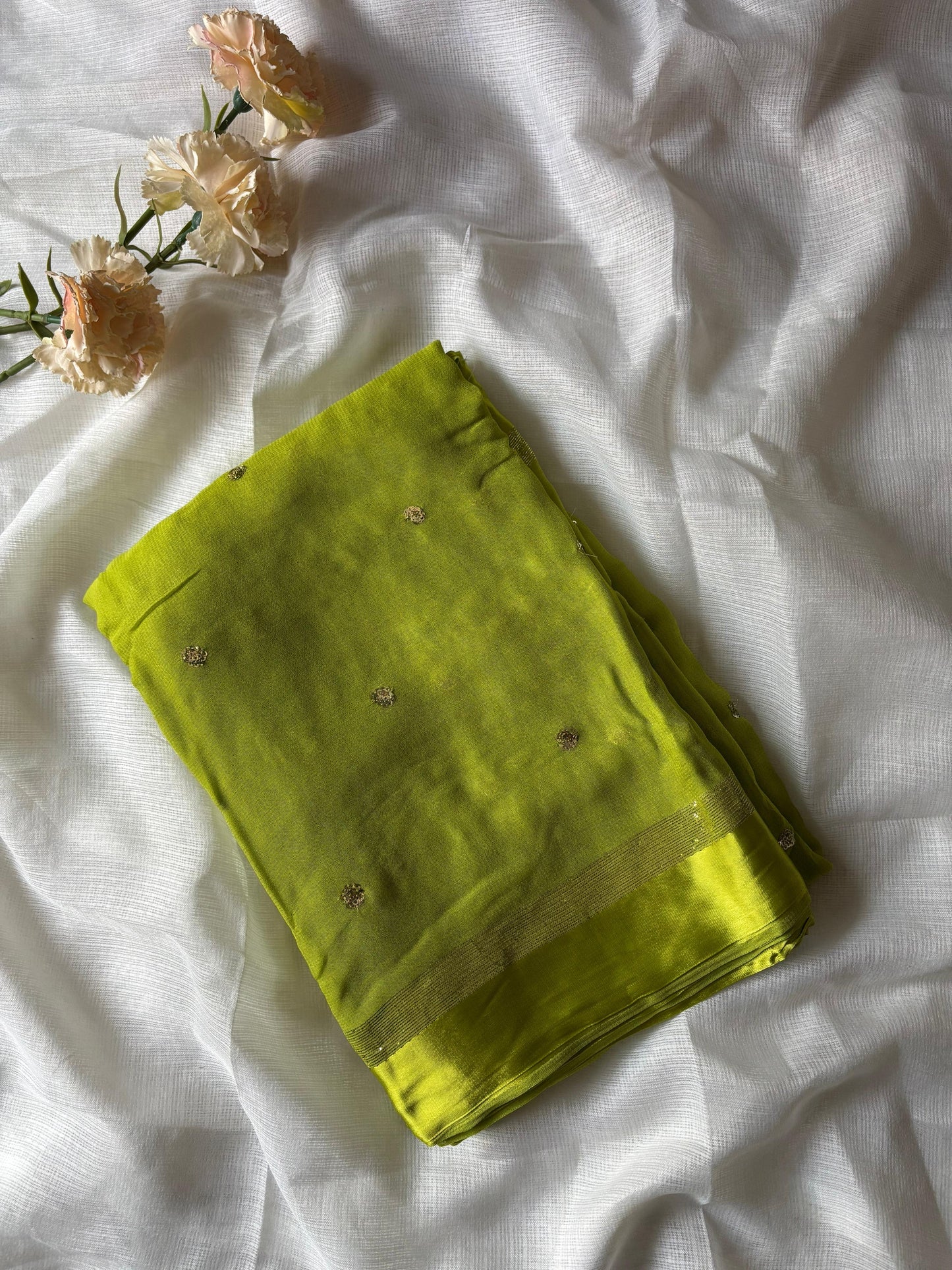 Georgette saree with stitched blouse