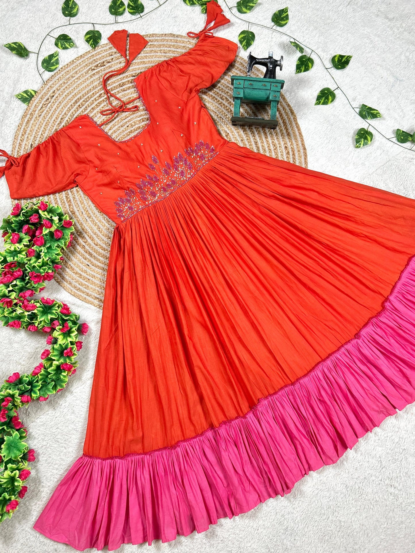Handwork Duel shade Mul gowns